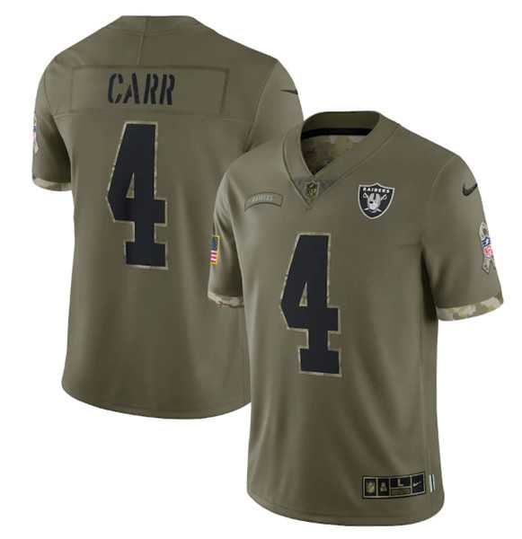 Men's Las Vegas Raiders #4 Derek Carr 2022 Olive Salute To Service Limited Stitched Jersey,We sell and wholesale Men's Las Vegas Raiders #4 Derek Carr 2022 Olive Salute To Service Limited Stitched Jersey on line form chian!